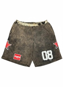 Conjunto Deportivo Personalizado con Estampado Gráfico - Sudadera con Capucha y Cierre Completo Estilo Vintage Lavado Ácido y Pantalones Cortos a Juego - Product Image 6