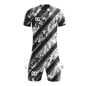 Customize 25-26 New Wholesale High Quality Quick Dry Breathable 100% Polyester Crew Neck Short Sleeve Soccer Uniform Wear - Product Image 1