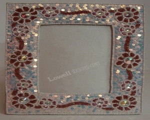 Marcos de fotos bordados, ecológicos y modernos, de madera MDF, con cuentas, para regalo, decoración, estilo Pantone. - Product Image 1