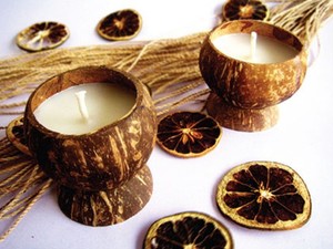 Bougie en Coque de Noix de Coco Premium – Parfumée, Réutilisable, Cire Naturelle, Écologique & Durable // Mr.Tom - Product Image 5