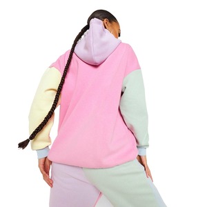 เสื้อฮู้ดโอเวอร์ไซส์สีสันตัดกัน แขนเสื้อแบบแร็กแลน ผ้าฟลีซ ยูนิเซ็กส์ สำหรับฤดูหนาว ผลิตจากโพลีเอสเตอร์/คอตตอน เป็นมิตรต่อสิ่งแวดล้อม ระบายอากาศได้ดี - Product Image 2