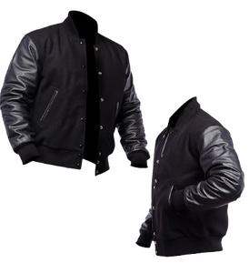 Veste de baseball varsity en toile pour homme, style bomber décontracté, avec logo personnalisé, vente en gros OEM pour l'hiver - Product Image 1