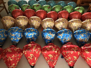 Silk Lanterns Outdoor Bamboo Silk Lanterns Hanging Decor For Garden Patio Wedding Vietnam Silk Lanterns Lighting - Product Image 3