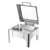 Chauffe-plats pour buffet d'hôtel en acier inoxydable pour traiteur nouveau design d'ensemble de buffet de chauffe-plats de luxe