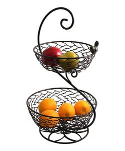 Corbeille à fruits décorative en métal de luxe, fabriquée par un fabricant OEM, pour table à manger, comptoir de cuisine, rangement et présentation des fruits. - Product Image 5