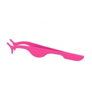Pink Strip Eyelash <b>Applicator</b> Tool High Quality Lash Tech Tweezers Dolphin Shape Isolation Slim Head Precision Curved Tweezers - Product Image 2