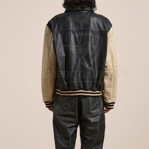 <b>Casual</b> Wear <b>Men</b> Leather Letterman <b>Jacket</b> Premium Quality Letterman Leather <b>Jacket</b> Wholesale Price Leather Letterman <b>Jacket</b> - Product Image 4