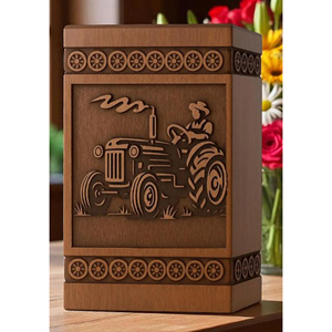 Wooden Urn with Floral Laser Cut Design Affordable Funeral Wooden Urn Wholesale Supplier urn by AYAANS - Product Image 3