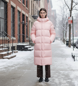 Manteau matelassé élégant pour femme, style urbain, veste courte matelassée minimaliste à col montant, streetwear d'hiver, doudoune - Product Image 2