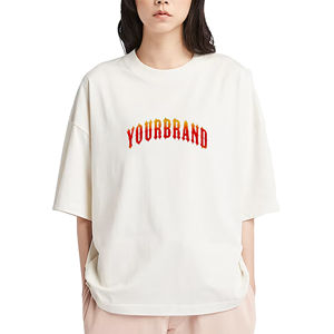 T-shirt léger à manches longues surdimensionné pour femme, personnalisable OEM/ODM, avec logo imprimé sur mesure, respirant, style hip-hop. - Product Image 1