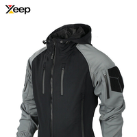 Veste softshell pour homme XEEP personnalisée, décontractée, à capuche, pour l'hiver, XC-SSJ-10, respirante, à séchage rapide, légère, doublée de polaire