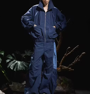 Chaqueta Deportiva de Alta Calidad Personalizada con Cierre, Estilo Oversize, Cortavientos, de Dos Piezas, de Nailon Transpirable para Hombre - Product Image 1