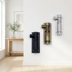 Loquet de Sécurité Coulissant Moderne en Aluminium Massif et Acier Inoxydable, Installation Facile pour Portes en Bois et Armoires – Luxe - Product Image 4