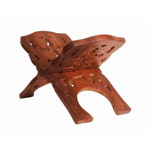 Porte-revues classique chinois traditionnel en bois de teck sculpté, écologique, de qualité supérieure - Utilisation au bureau, vente en gros, artisanat de Jaipur - Product Image 1