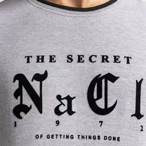 Sudaderas de cuello redondo con logotipo personalizado de algodón 100% para hombres con ropa de calle Boxy Drop Shoulder-Diseño de impresión de lana de alta calidad - Product Image 2