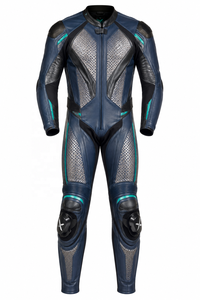 Traje de Motocicleta de Cuero de Una Pieza con Alto Flujo de Aire para Clima Extremo |   Verde marino |   Fabricante OEM ODM |   Diseño de Calidad Premium |   Ropa de Carreras - Product Image 1