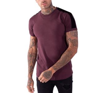 Ropa de calle de alta calidad para hombre, camisetas de manga corta y cuello redondo con dobladillo curvado, 100% de algodón camiseta lisa en blanco, informal, hip hop, venta al por mayor - Product Image 5