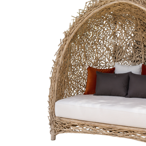 ARTERRA Lit de Jour Premium en Teck avec Baldaquin, Chaise Longue de Luxe pour Extérieur, Plage, Resort, Piscine, Mobilier de Patio - Product Image 3