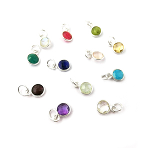 Good Quality Classic Gold/Silver Plated Bezel Setting 6mm Water Drop Shape Crystal/Rhinestone Charms 925 Sterling Silver Unisex - Product Image 1