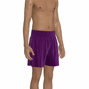 Shorts de Muay Thai en tela satinada premium, con logo personalizado, transpirables, ligeros, para entrenamiento en el gimnasio, con cintura elástica, para hombres y mujeres. - Product Image 5