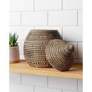 ตะกร้าหวายมีฝาปิดสำหรับเก็บของชิ้นเล็ก ตะกร้าเก็บของทำมือ ขายส่ง เป็นมิตรกับสิ่งแวดล้อม ผลิตในเวียดนาม - Product Image 4