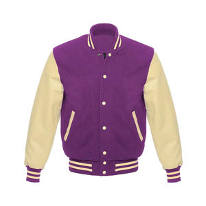 Chaquetas Varsity Personalizadas de Alta Calidad, Chaqueta Varsity con Mangas de Lana y Cuero para Hombre - Product Image 1