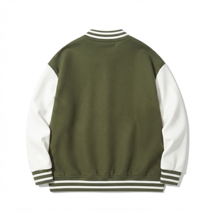 Premium Quality Leather & Wool Varsity <b>Jacket</b> Waterproof Windproof Baseball Style <b>Men's</b> Autumn <b>Jacket</b> 2026 Sale - Product Image 2