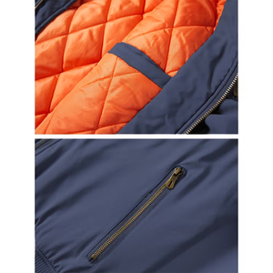 Bomber <b>Jacket</b> For Adult <b>Slim</b> <b>Fit</b> Polyester Unisex Winter Full Zip Vintage Front Logo Windproof Eco Friendly Heated Bomber <b>Jacket</b> - Product Image 5