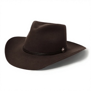 Nouveau Chapeau de Cowboy Jazz Rayé à Large Bord pour l'Automne et l'Hiver, 100% Coton, Unisexe Adulte, Style Transfrontalier - Product Image 3