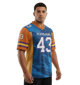OEM/ODM Classic Breathable Training American Football Jersey Men Wholesale Custom Logo Letter Heat-Transfer Printing 100% - Product Image 1