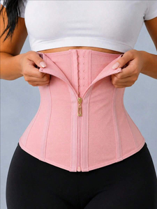 <span class=keywords><strong>Ceinture</strong></span> gainante pour <span class=keywords><strong>femme</strong></span> - Chaîne métallique et fermeture à 3 rangées de crochets et œillets ; Idéale pour les entraînements de fitness - Product Image 3