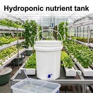 UV Resistant 19L Hydroponics Liquid Fertilizer Bucket with Drainage Spigot 5 Gallon Plastic Nutrient Solution Dispenser Pail - Product Image 1