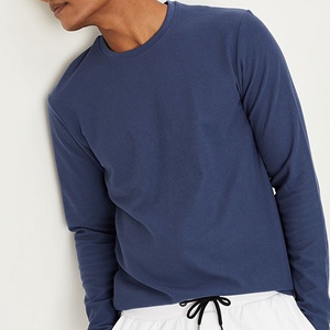 Custom Waffle Knit Cotton <b>Long</b> <b>Sleeve</b> T-Shirt <b>Men</b> Spring Casual <b>Top</b> OEM Wholesale BD - Product Image 1