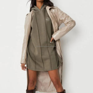 Sudadera con capucha de gran tamaño cosida personalizada para mujer, Sudadera larga de invierno, técnica de tinte de corbata con bordado frontal 3D, ácido de talla grande - Product Image 2