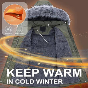 Veste parka matelassée imperméable et écologique pour femme, avec capuche en fausse fourrure, respirante, grandes tailles - Product Image 4