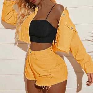 Custom USA Summer Short Solid Color Embroidered Women's Star Badge and <b>Sequin</b> Decoration Fringed Tassel <b>Jacket</b> - Product Image 4