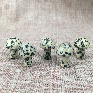 Pierre de jaspe dalmatien naturel sculptée en forme de champignon, jaspe tacheté, cristal de guérison pour le Reiki, la décoration Feng Shui, vente en gros - Product Image 5