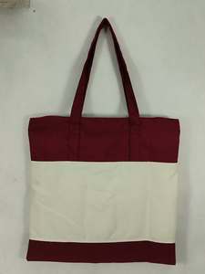 Premium Poly Canvas Casual Tote <b>Bag</b> with Front Zipper Pocket Two Handles <b>Reusable</b> <b>Shopping</b> <b>Bag</b> for Women Christmas Daily Use - Product Image 2