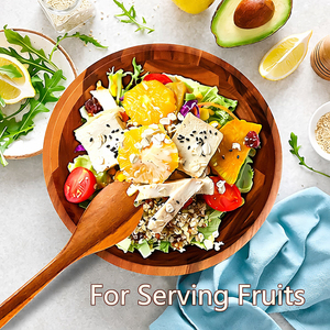 Juego de Tazones Rectangulares para Ensalada de Bambú Natural Hechos a Mano con Utensilios, Aptos para Lavavajillas, para Uso Doméstico, para Servir Vegetales, de Madera, Personalizables - Product Image 2