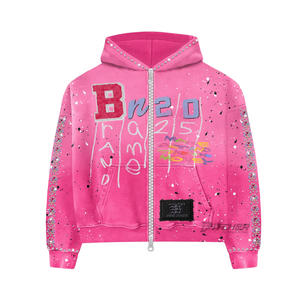 Sudadera con Capucha de Invierno Personalizada con Bordado, Algodón y Spandex, Corte Holgado, Lavado Ácido, Ropa Urbana - Product Image 3