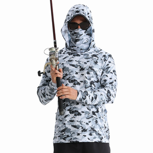 Chemise de pêche camouflage pour homme, manches longues, UPF 50, protection solaire anti-UV, sweat à capuche, vêtements d'extérieur - Product Image 5