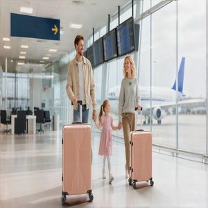 Valigia Trolley Singola da 28 Pollici in PP Oro Rosa con Lucchetto Non TSA, Zaino da Viaggio da 28 Pollici - Product Image 4