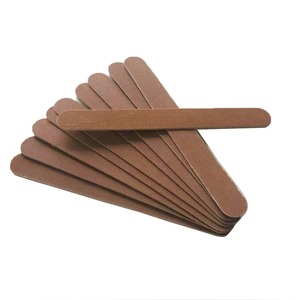 BAFA SURGICAL INSTRUMENTS Lime à ongles et outil de polissage jetable double face à pointe ronde droite en papier de verre brun, grain 100 - Product Image 1