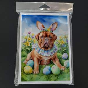 Dogue De Bordeaux Whimsical A7 Size 5x7 Blank Note <b>Cards</b> <b>Easter</b> Egg Hunt Greeting <b>Card</b> <b>Pack</b> 8 Includes Blank <b>Cards</b> Envelopes - Product Image 3