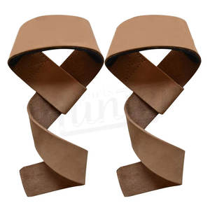 Sangles de musculation personnalisées avec logo 2026, antidérapantes, en cuir suédé pour l'entraînement de force - Product Image 2