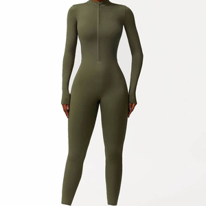 <b>Women</b> Sleeveless Shaping Compression Romper V Neck Workout <b>Bodysuit</b> Stretch Yoga Jumpsuit Breathable Quick Dry Fitness Gym - Product Image 1