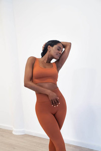Wholesale Plus Size High Waist Activewear 2-Piece Gym Fitness Set Sports Wear Yoga <b>Bra</b> Leggings Quick Dry Breathable - Product Image 6