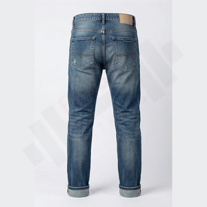 Pantalones Vaqueros de Mezclilla para Hombre, Corte Bootcut, Tiro Medio, Ajuste Regular, Baja Elasticidad, Cierre de Cremallera, Estilo Vintage Hip Hop, Lavado, OEM - Product Image 2