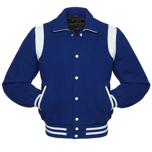 Veste universitaire classique en polaire rouge faite à la main avec rayures blanches, design personnalisé, haute qualité, pour homme, grandes tailles, hiver, faible MOQ - Product Image 3