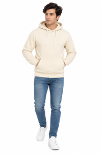 Sweat à capuche classique pour homme avec cordon de serrage réglable, poche kangourou avant, coupe régulière et poignets côtelés - Product Image 2